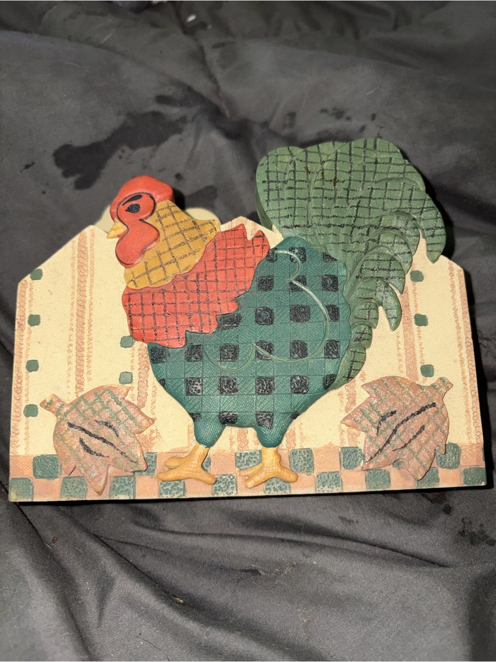 Vintage Rooster Napkin Holder